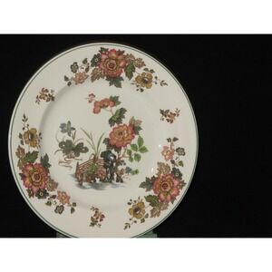 Wedgwood Eastern Flowers Salad Plate (s) Green‎ trim